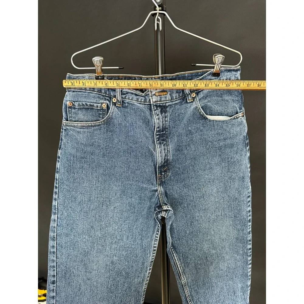 90's Vintage Levi's 550 Relaxed Fit Denim Blue Jeans Mens Sz‎ 36x30 Actual 33x29